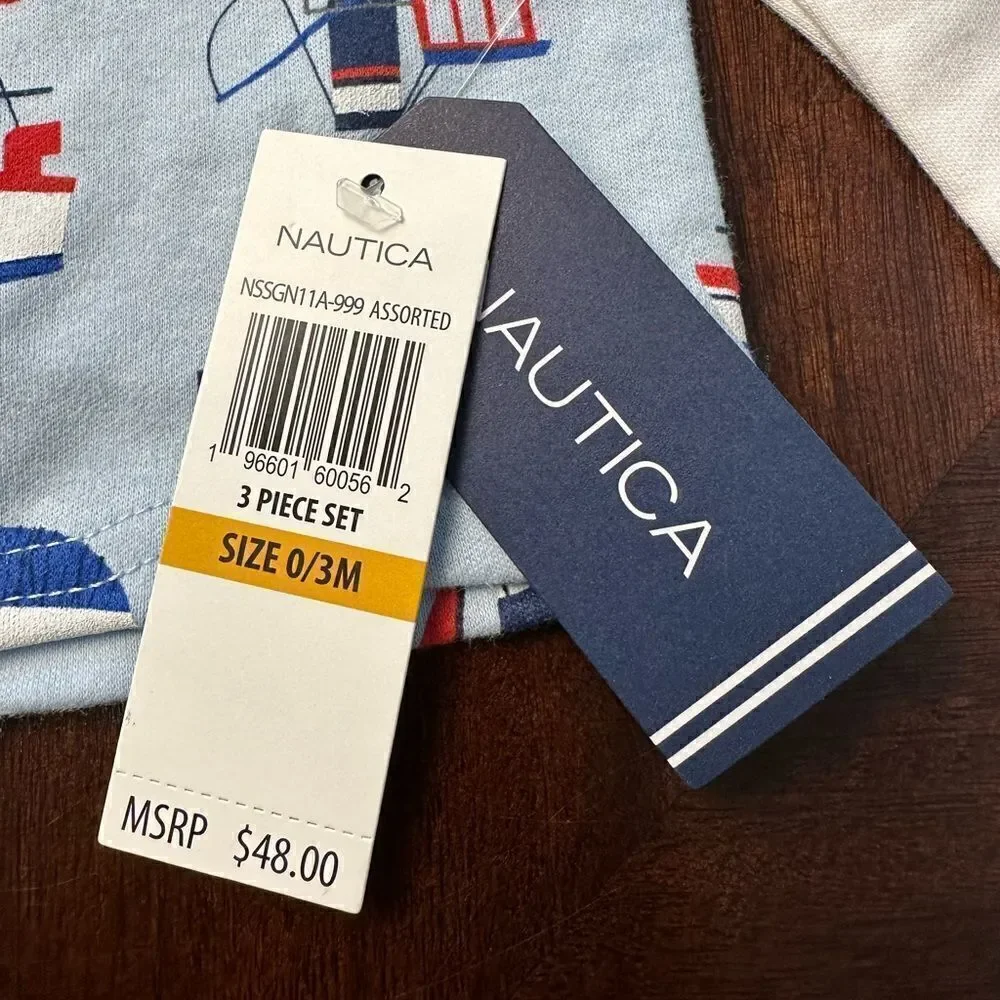 NWT Nautica 3 piece set - 0-3M